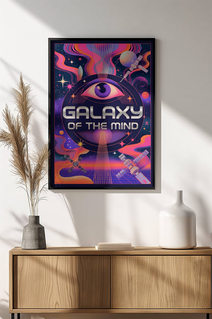 Galaxy of the Mind Poster – Retro Cosmic Vision Art