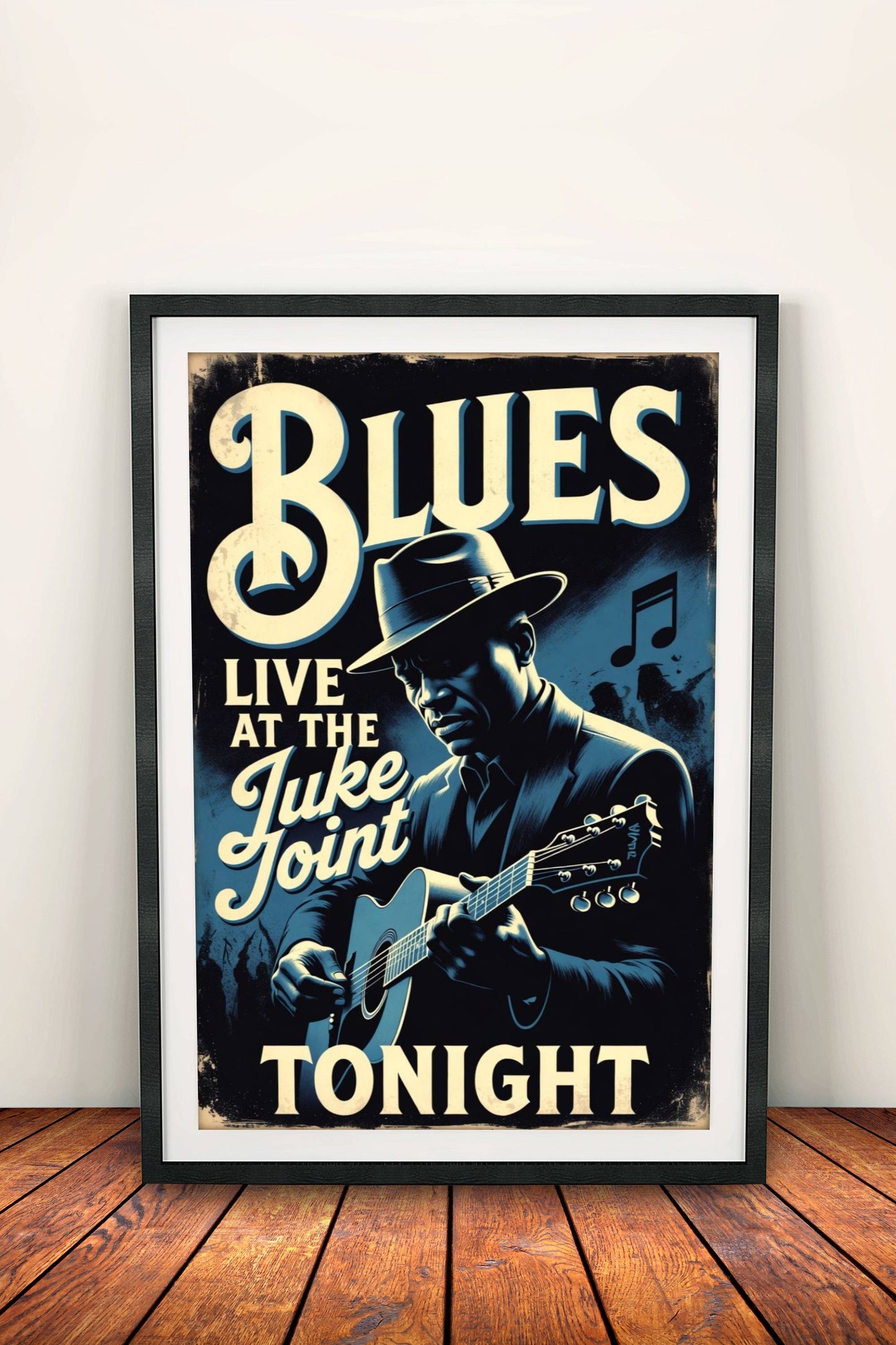 Blues Juke Joint Poster – Retro Live Music Art
