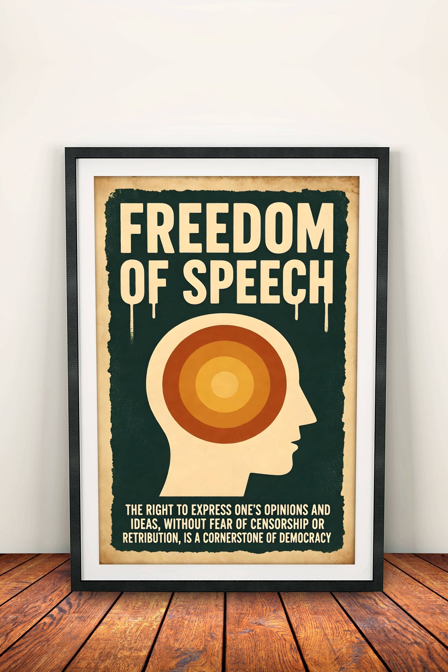 Freedom of Speech Poster – Retro Democracy Art