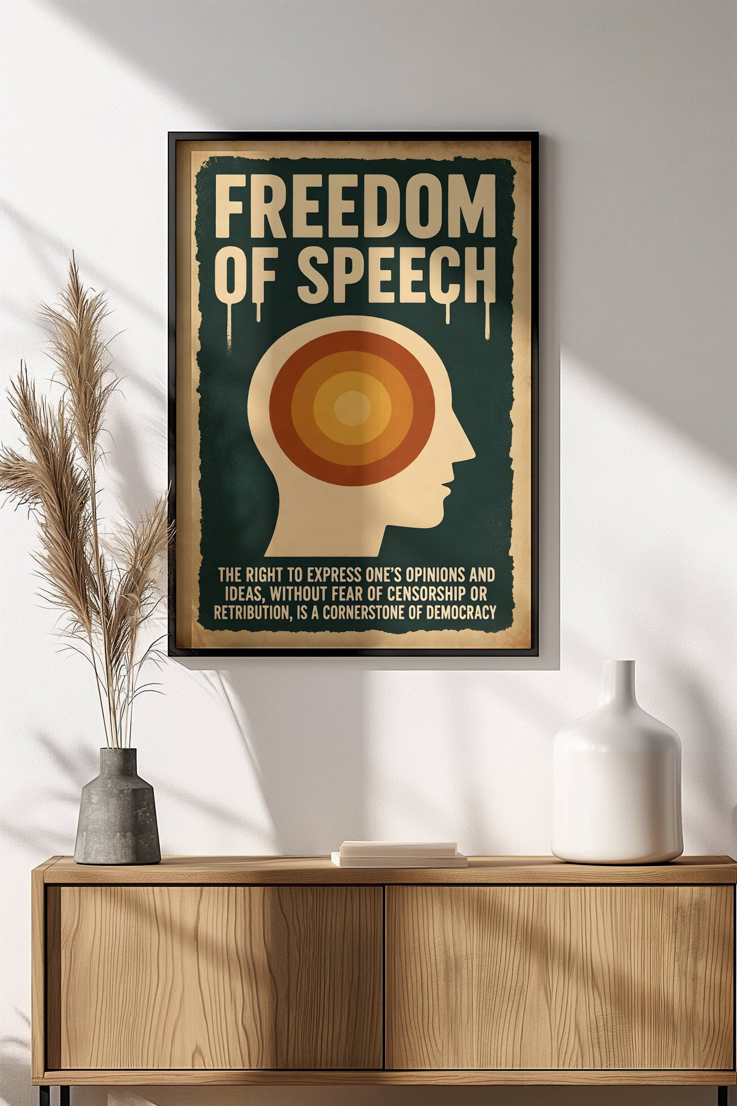 Freedom of Speech Poster – Retro Democracy Art