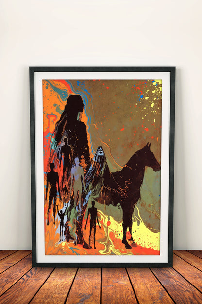 Mystic Silhouettes Poster – Retro Vision Art