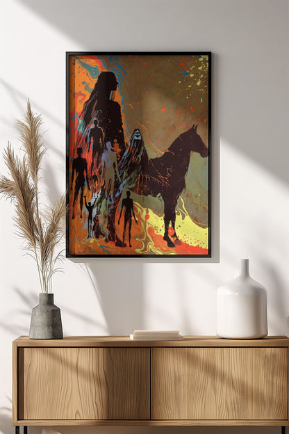 Mystic Silhouettes Poster – Retro Vision Art