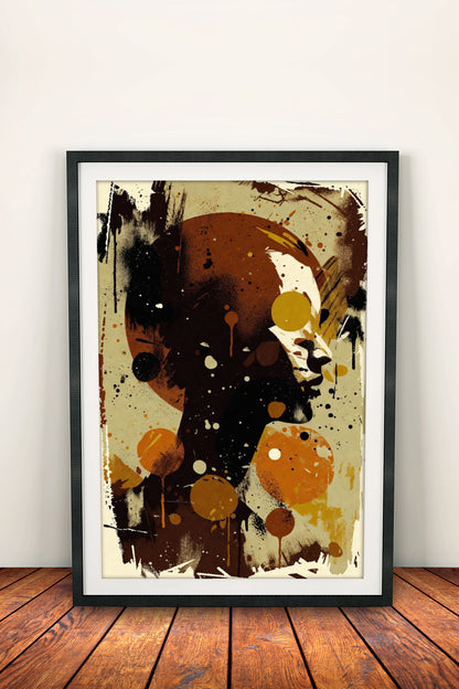 Abstract Skull Poster – Retro Dark Art