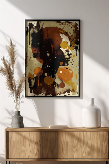 Abstract Skull Poster – Retro Dark Art