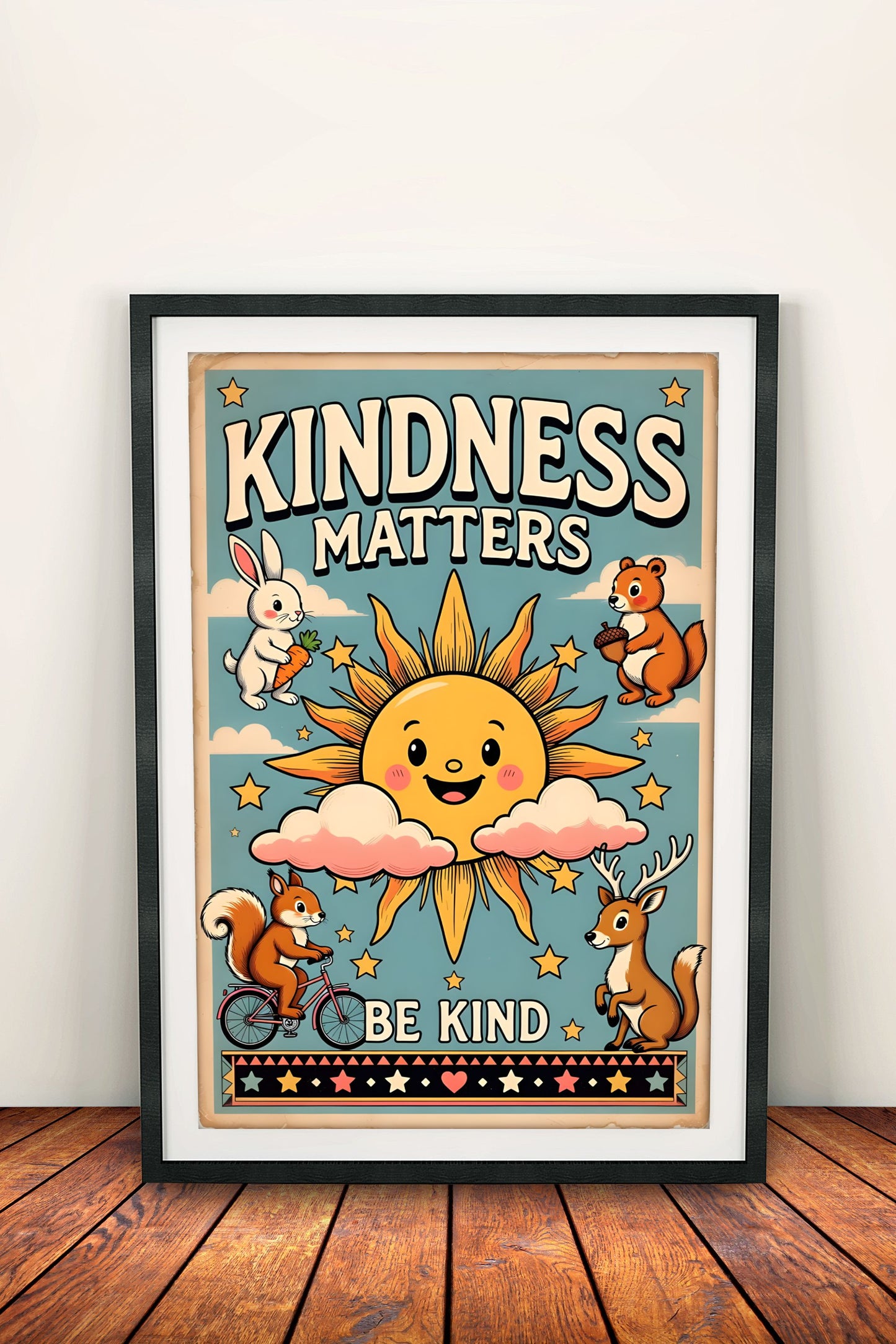 Kindness Matters Be Kind - Vintage Kids Poster