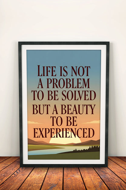 Life Is A Beauty To Be Experienced - Vintage Poster