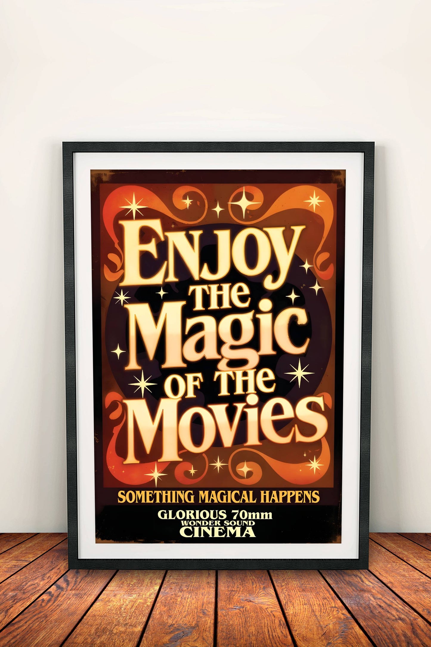 Enjoy The Magic Of The Movies Poster – Retro Glorious Cinema Art