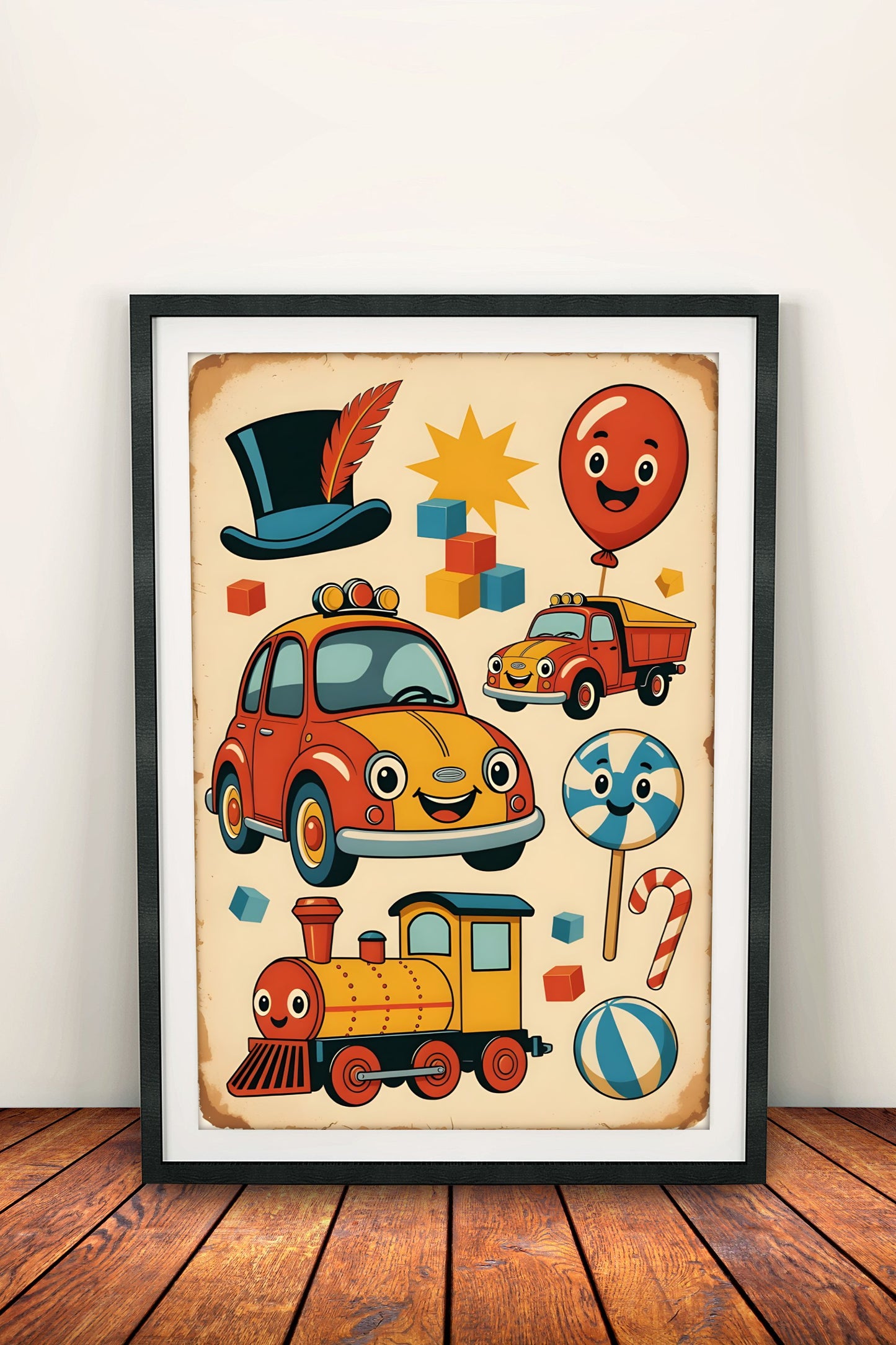 Playtime Toys Fun - Vintage Kids Poster