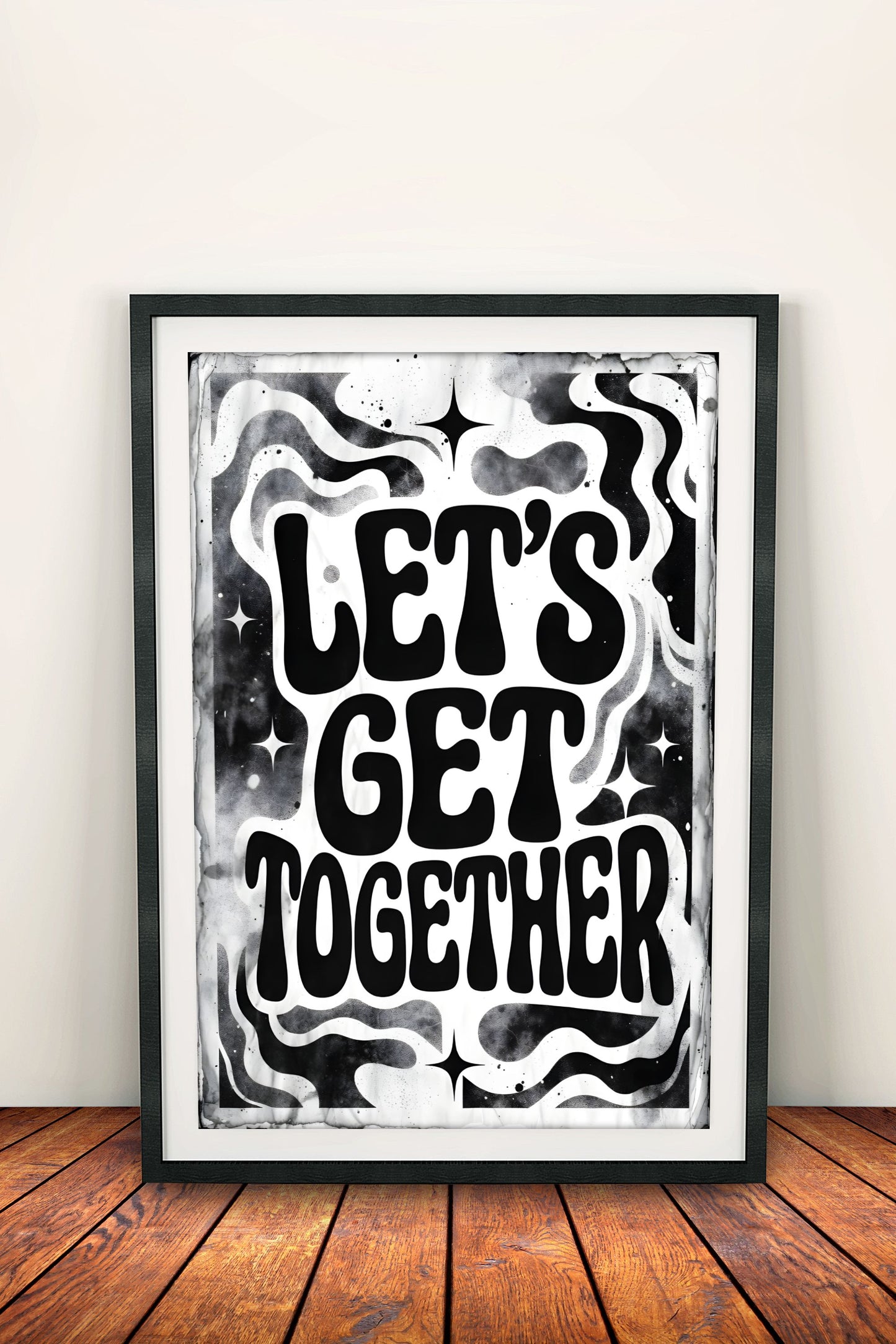 Let's Get Together - Vintage Groovy Poster
