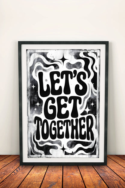 Let's Get Together - Vintage Groovy Poster