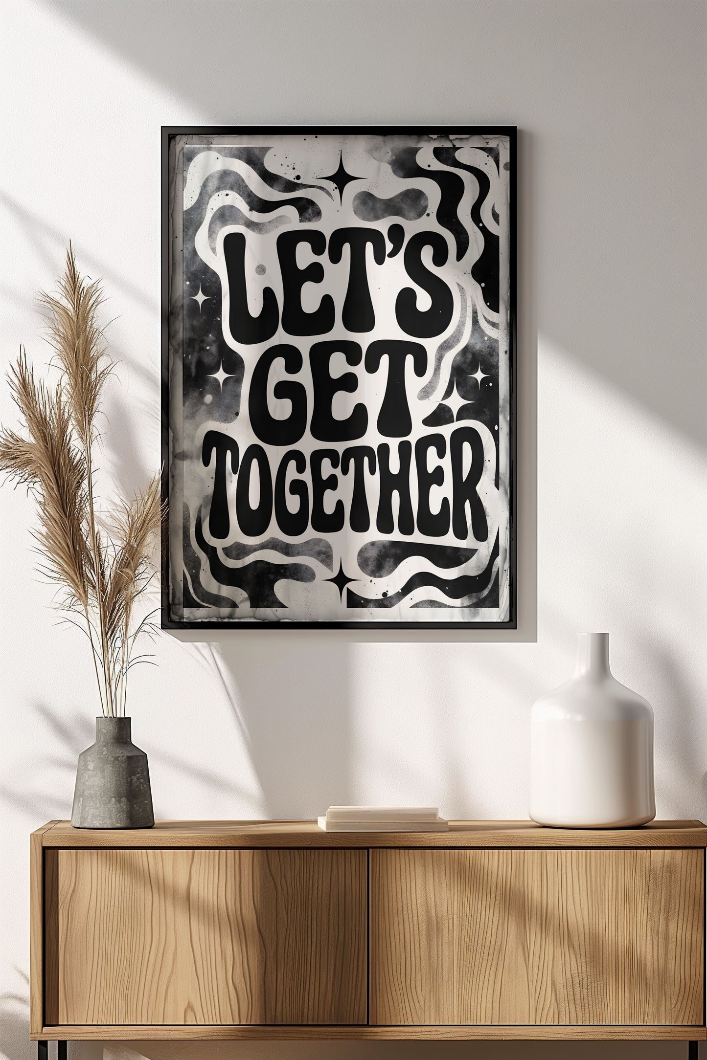 Let's Get Together - Vintage Groovy Poster