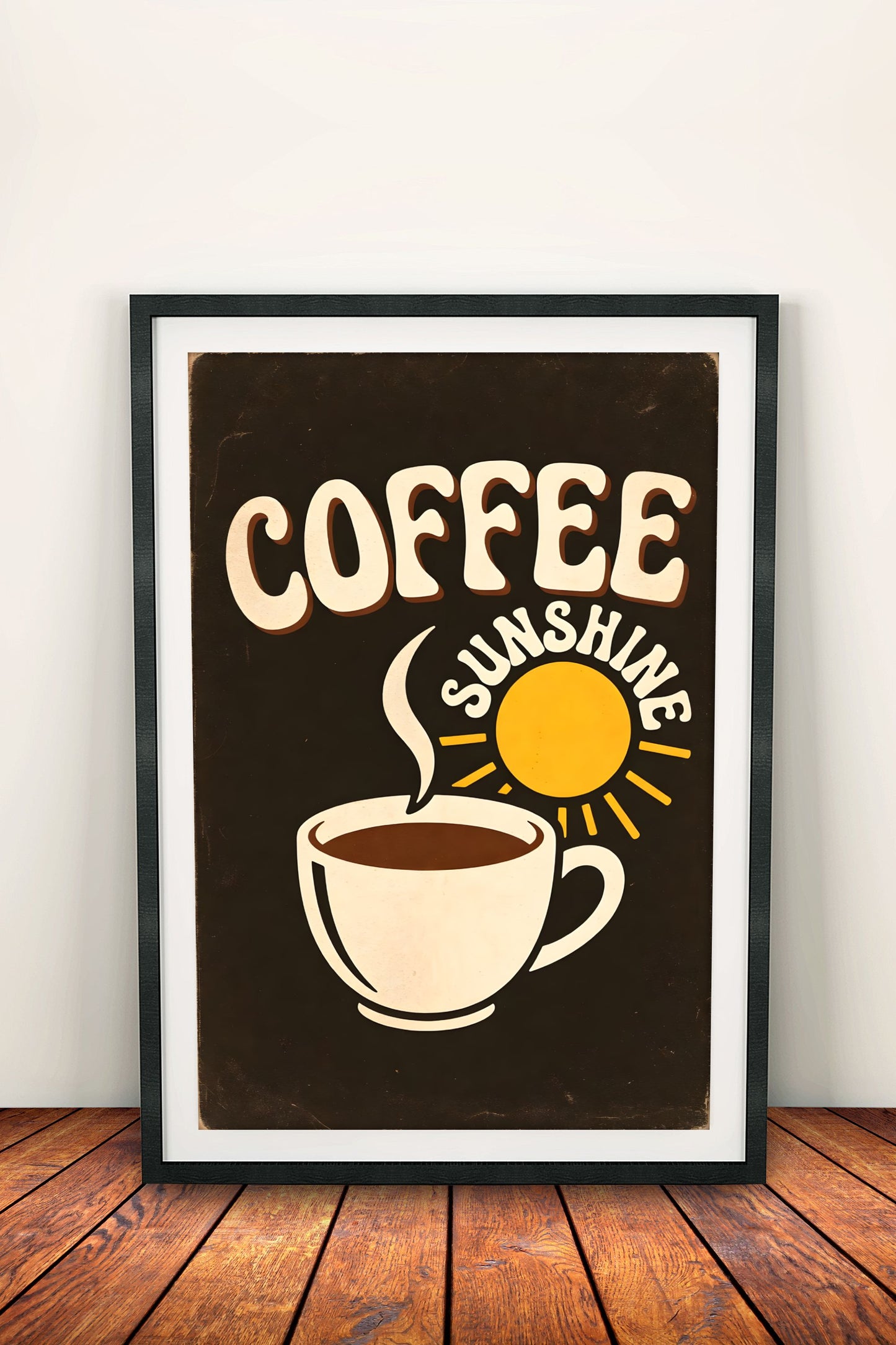 Coffee is Sunshine Poster – Retro Morning Brew Sign