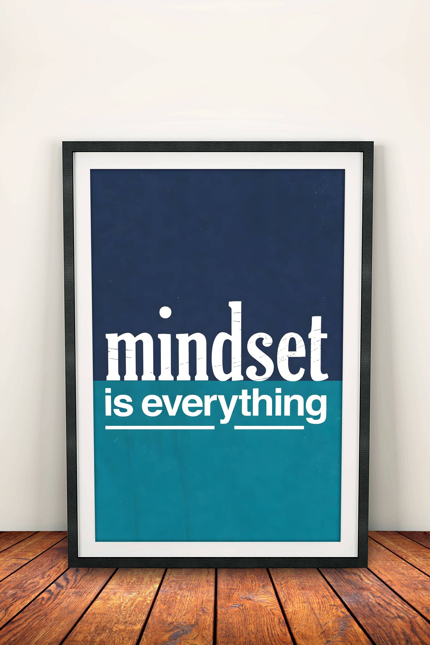 Mindset Is Everything Poster – Retro Motivational Quote Art