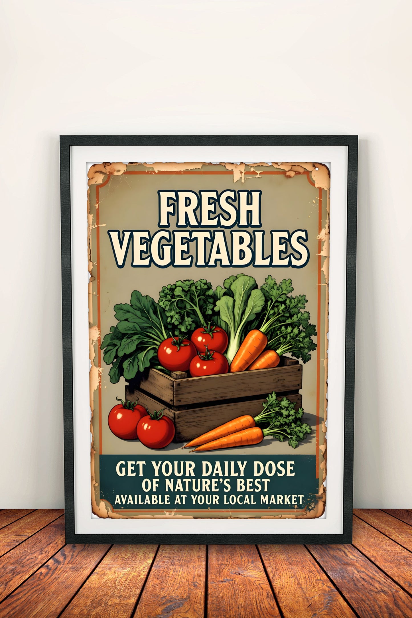 Fresh Vegetables Daily Dose - Vintage Market Poster
